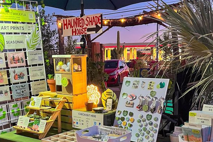 Fall artisan and community vendor booths.